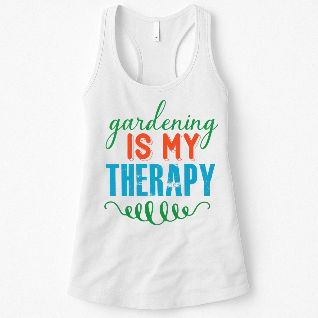 Gardening Is My Therapy Womens Tank Top