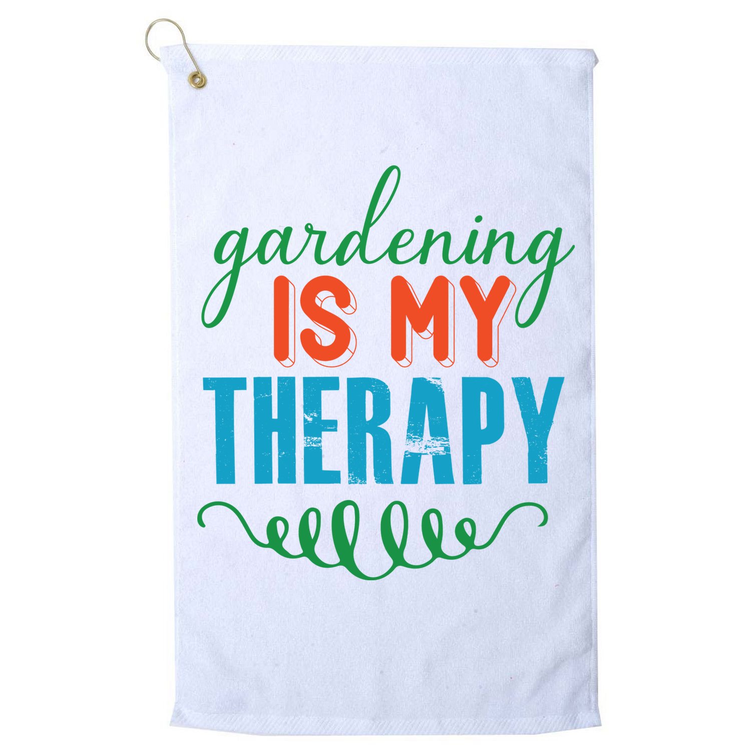 Gardening Is My Therapy Golf Towel