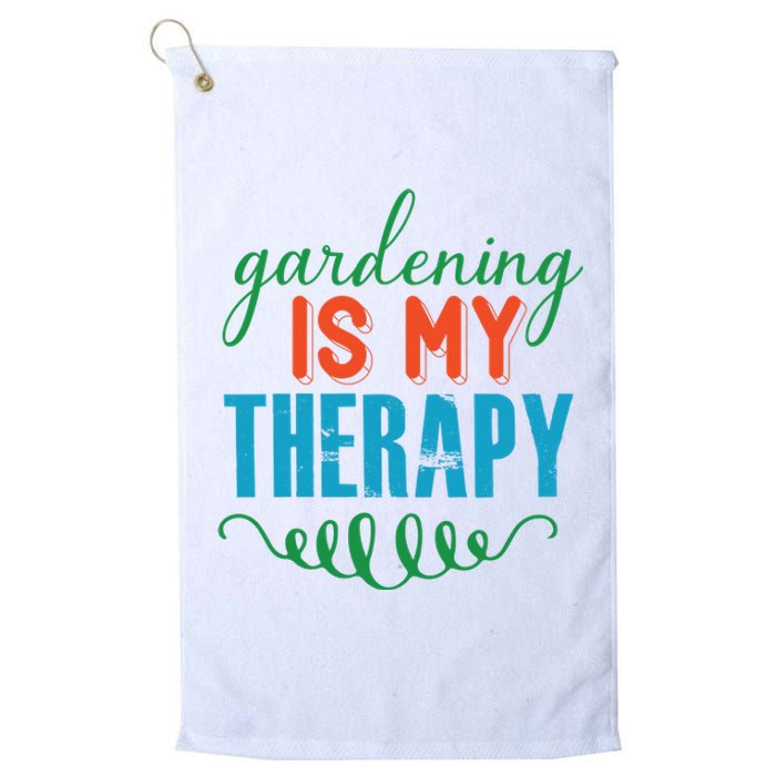 Gardening Is My Therapy Platinum Collection Golf Towel