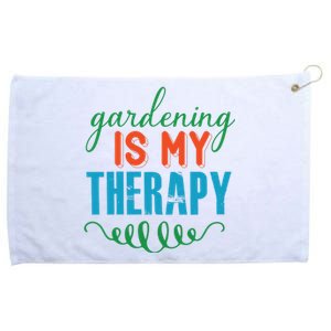 Gardening Is My Therapy Grommeted Golf Towel