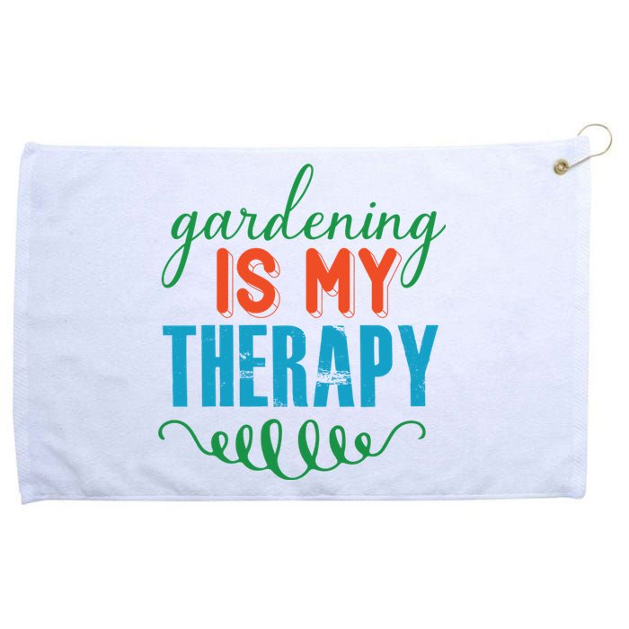 Gardening Is My Therapy Grommeted Golf Towel