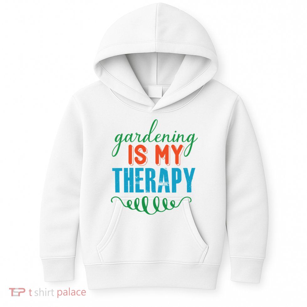 Gardening Is My Therapy Kids Hoodie