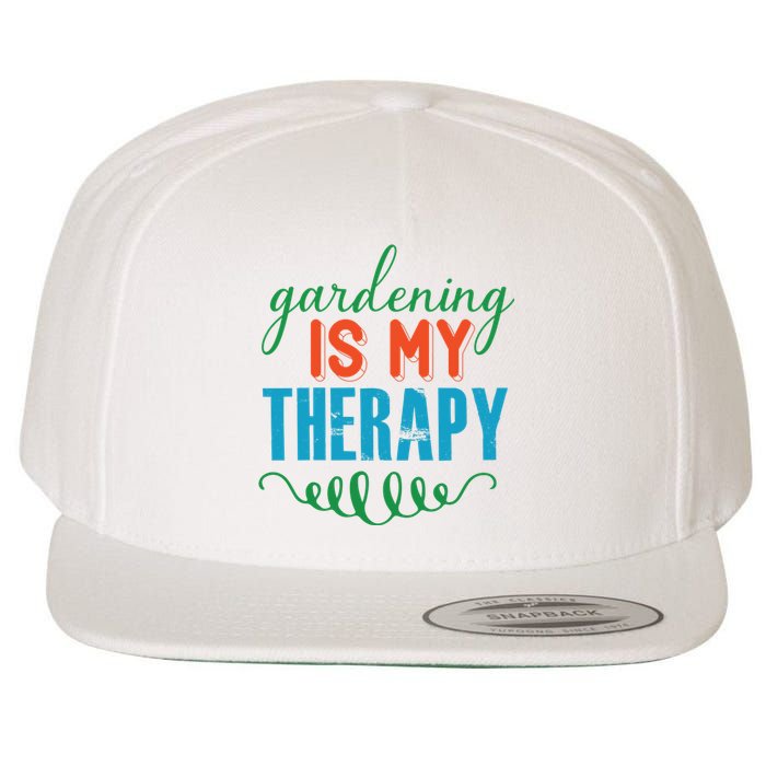 Gardening Is My Therapy Wool Snapback Cap