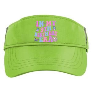 Groovy In My 9th Birthday Era Nine 9 Years Old Birthday Adult Drive Performance Visor