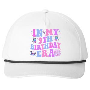 Groovy In My 9th Birthday Era Nine 9 Years Old Birthday Snapback Five-Panel Rope Hat