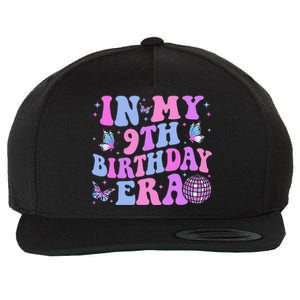 Groovy In My 9th Birthday Era Nine 9 Years Old Birthday Wool Snapback Cap