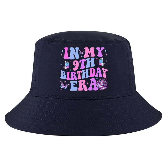 Groovy In My 9th Birthday Era Nine 9 Years Old Birthday Cool Comfort Performance Bucket Hat