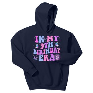 Groovy In My 9th Birthday Era Nine 9 Years Old Birthday Kids Hoodie