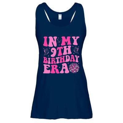 Groovy In My 9th Birthday Era Nine 9 Years Old Birthday Ladies Essential Flowy Tank