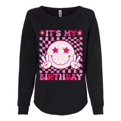 Groovy ItS My Birthday Bday Flower Womens California Wash Sweatshirt