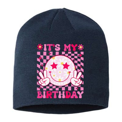 Groovy ItS My Birthday Bday Flower Sustainable Beanie