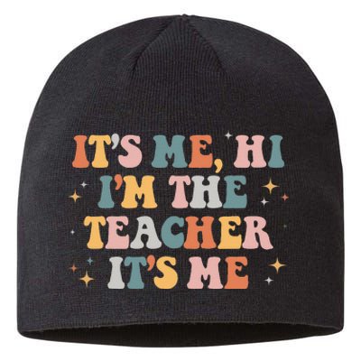 Groovy Its Me Hi Im The Teacher It’s Me Funny Teacher Quote Sustainable Beanie