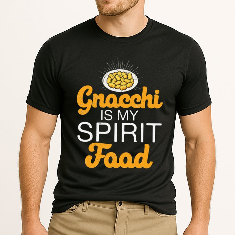 Gnocchi Is My Spirit Food Funny Italian Cuisine Gnocchi Fans Cooling Performance Crew T-Shirt
