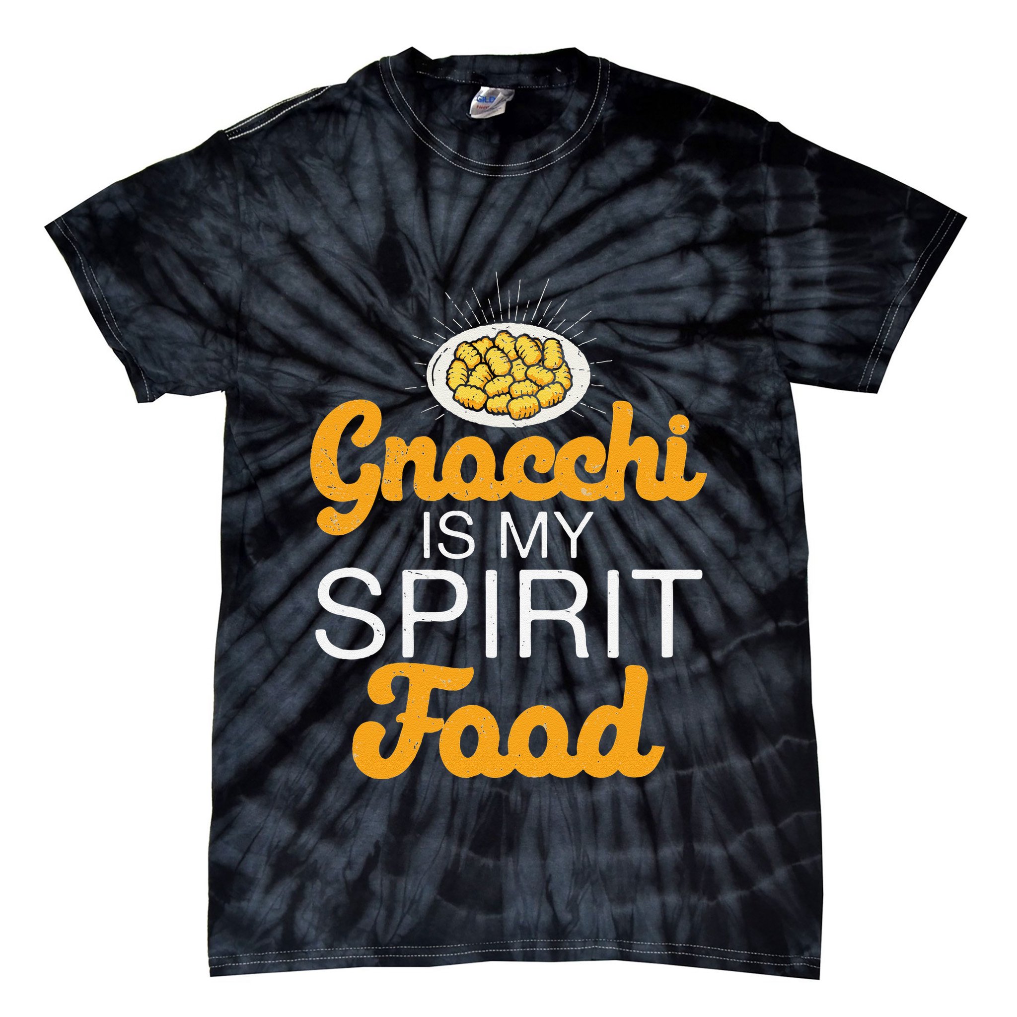 Gnocchi Is My Spirit Food Funny Italian Cuisine Gnocchi Fans Tie-Dye T-Shirt