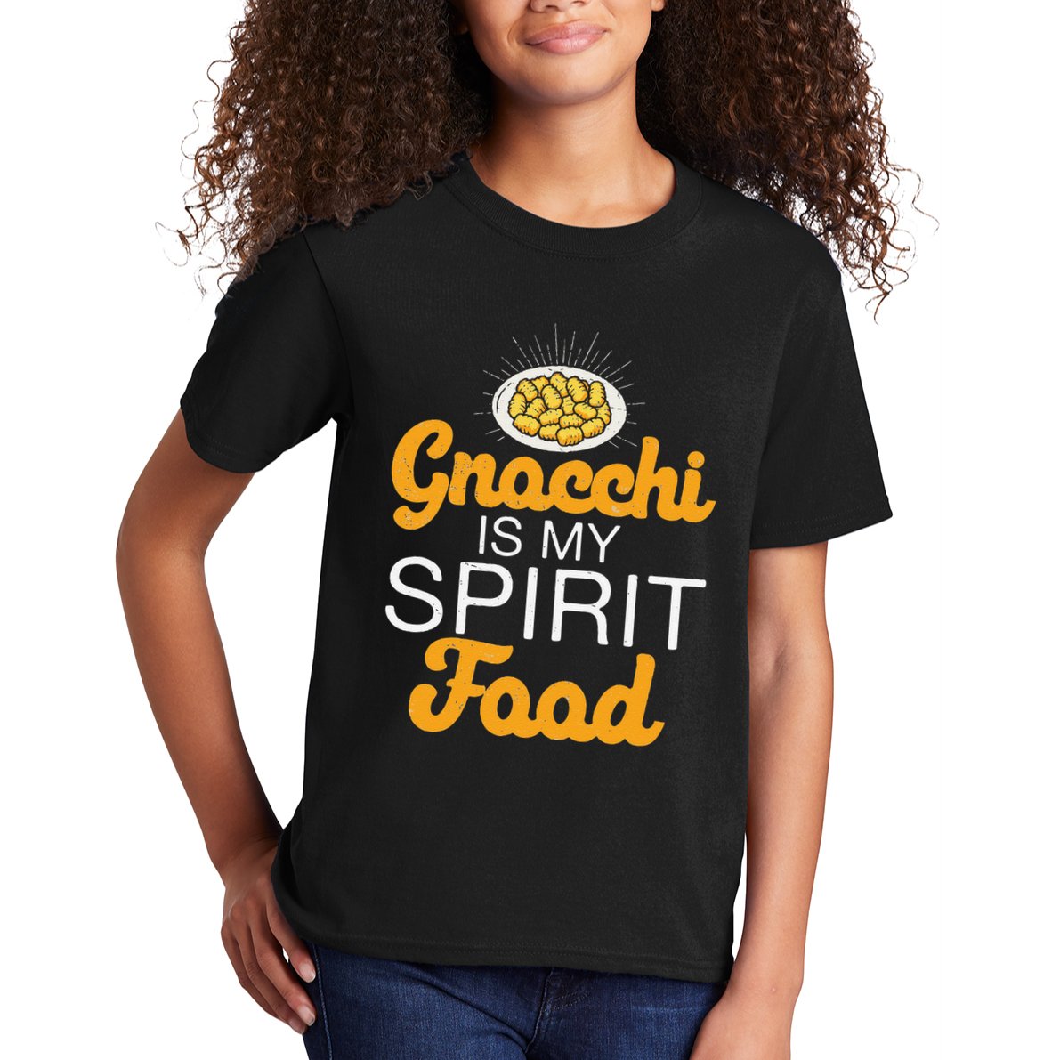 Gnocchi Is My Spirit Food Funny Italian Cuisine Gnocchi Fans Kids T-Shirt