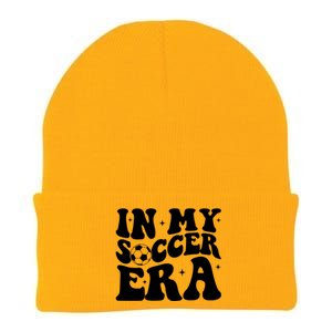 Groovy In My Soccer Era Soccer Player Gift Knit Cap Winter Beanie