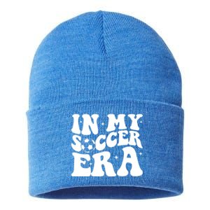 Groovy In My Soccer Era Soccer Player Gift Sustainable Knit Beanie