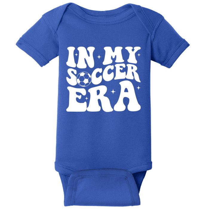 Groovy In My Soccer Era Soccer Player Gift Baby Bodysuit