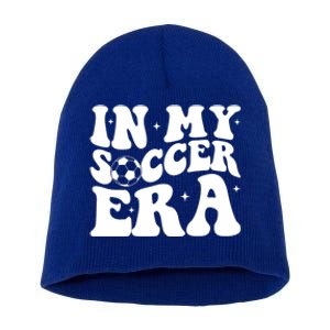 Groovy In My Soccer Era Soccer Player Gift Short Acrylic Beanie