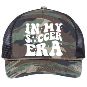 Groovy In My Soccer Era Soccer Player Gift Retro Rope Trucker Hat Cap