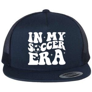 Groovy In My Soccer Era Soccer Player Gift Flat Bill Trucker Hat