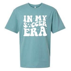 Groovy In My Soccer Era Soccer Player Gift Sueded Cloud Jersey T-Shirt