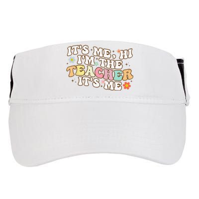 Groovy It's Me Hi I'm The Teacher It's Me Funny Teacher Adult Drive Performance Visor