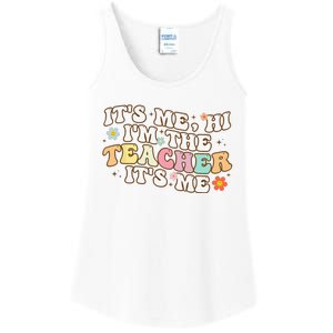 Groovy It's Me Hi I'm The Teacher It's Me Funny Teacher Ladies Essential Tank