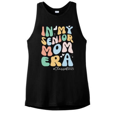 Groovy In My Senior Mom Era Class Of 2025 Senior Mom 2025 Ladies PosiCharge Tri-Blend Wicking Tank