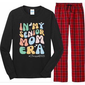 Groovy In My Senior Mom Era Class Of 2025 Senior Mom 2025 Long Sleeve Pajama Set