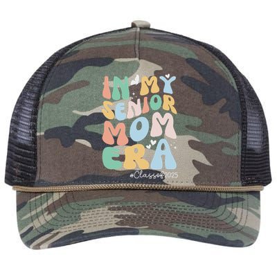 Groovy In My Senior Mom Era Class Of 2025 Senior Mom 2025 Retro Rope Trucker Hat Cap