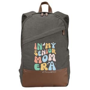 Groovy In My Senior Mom Era Class Of 2025 Senior Mom 2025 Cotton Canvas Backpack