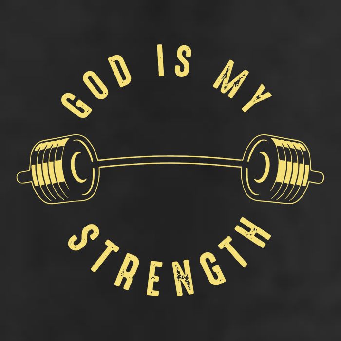 God Is My Strength 7 Panel Mesh Trucker Snapback Hat