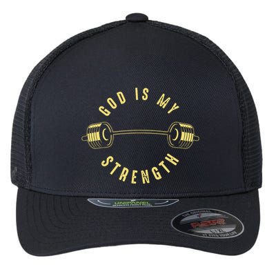 God Is My Strength Flexfit Unipanel Trucker Cap