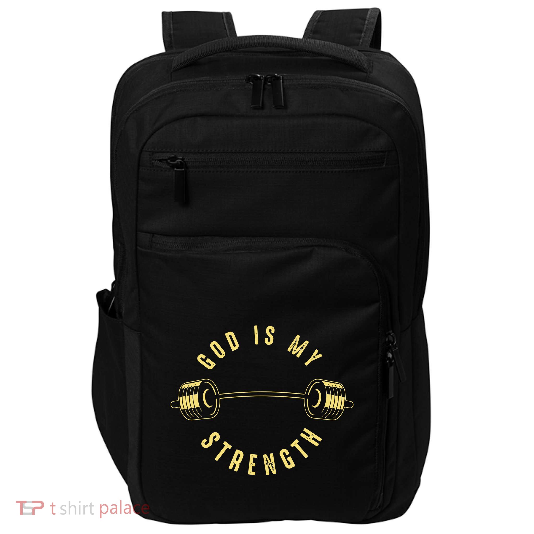 God Is My Strength Impact Tech Backpack
