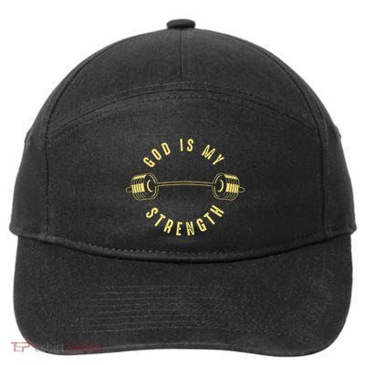 God Is My Strength 7-Panel Snapback Hat
