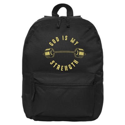 God Is My Strength 16 in Basic Backpack