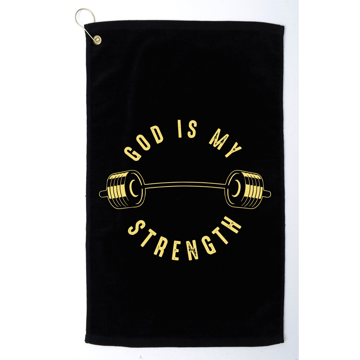 God Is My Strength Golf Towel