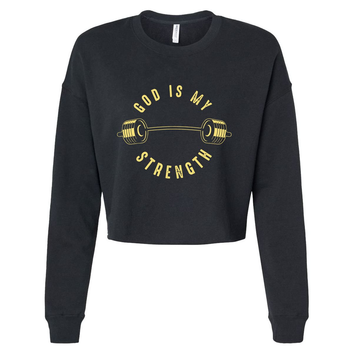 God Is My Strength Cropped Pullover Crew