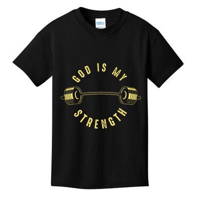 God Is My Strength Kids T-Shirt