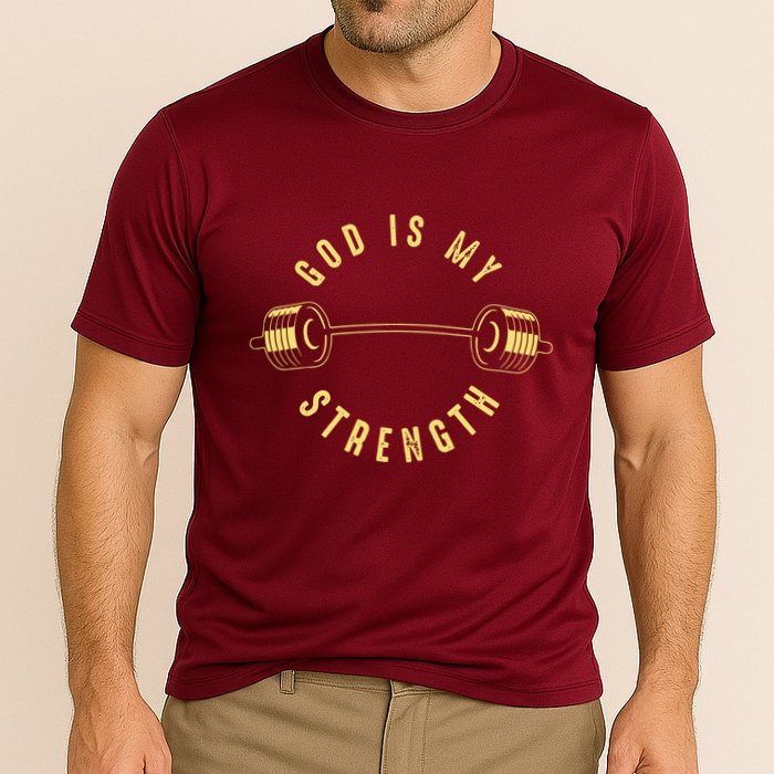 God Is My Strength Cooling Performance Crew T-Shirt