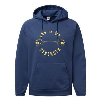 God Is My Strength Performance Fleece Hoodie