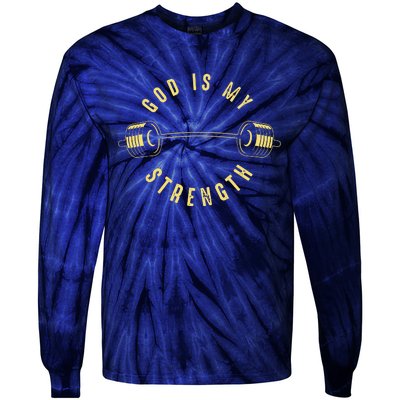 God Is My Strength Tie-Dye Long Sleeve Shirt