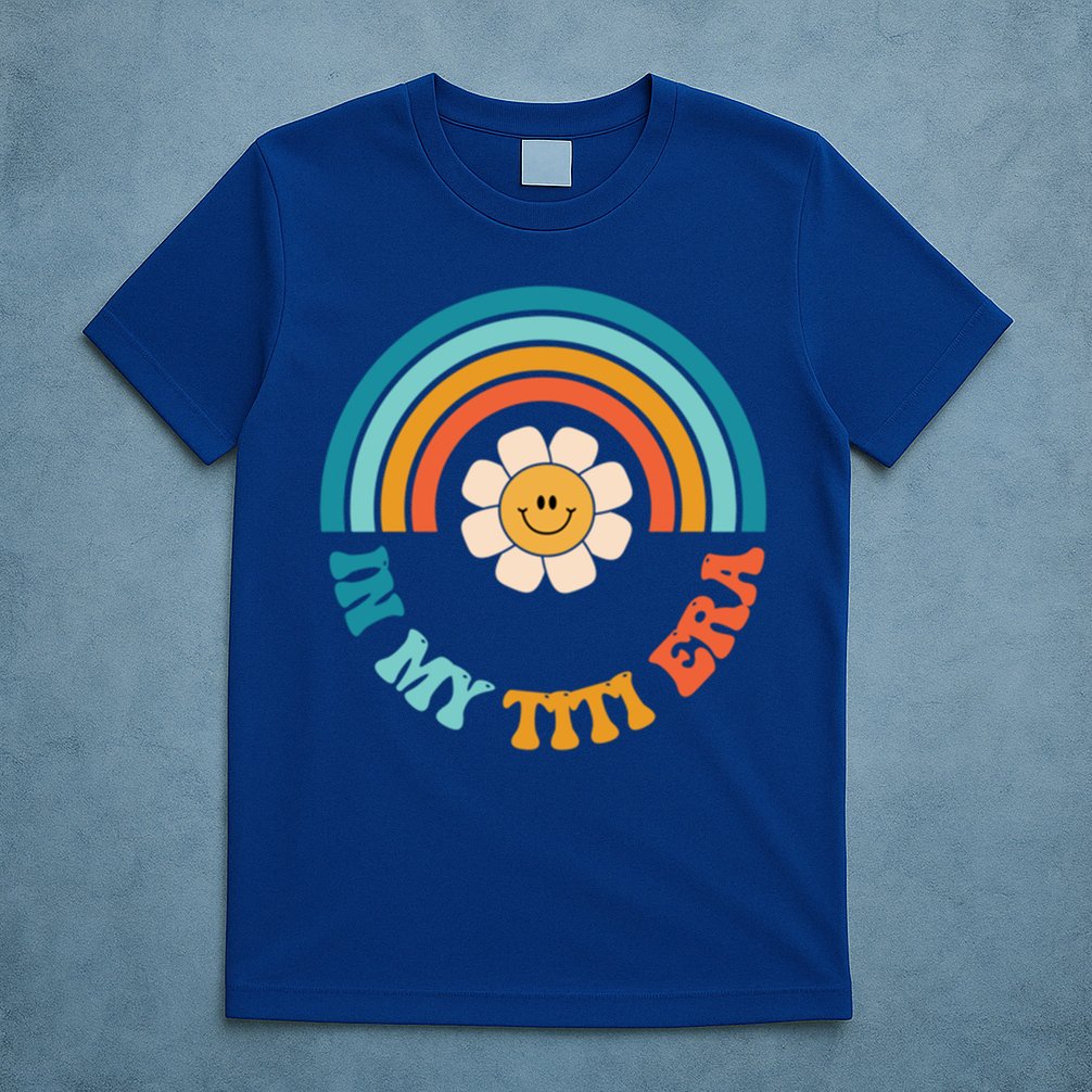 Groovy In My Titi Era Best Aunt Ever Auntie Funny Gift T-Shirt