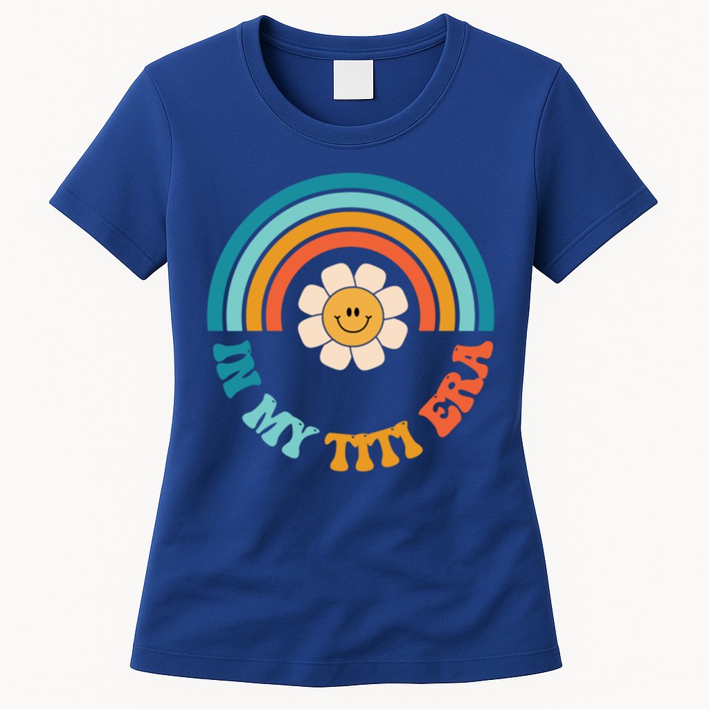 Groovy In My Titi Era Best Aunt Ever Auntie Funny Gift Womens T-Shirt