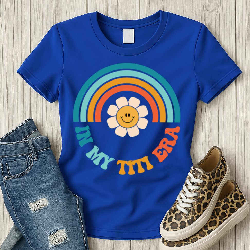 Groovy In My Titi Era Best Aunt Ever Auntie Funny Gift Womens T-Shirt