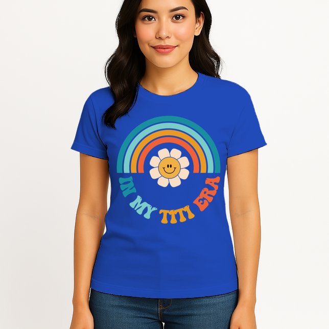 Groovy In My Titi Era Best Aunt Ever Auntie Funny Gift Womens T-Shirt