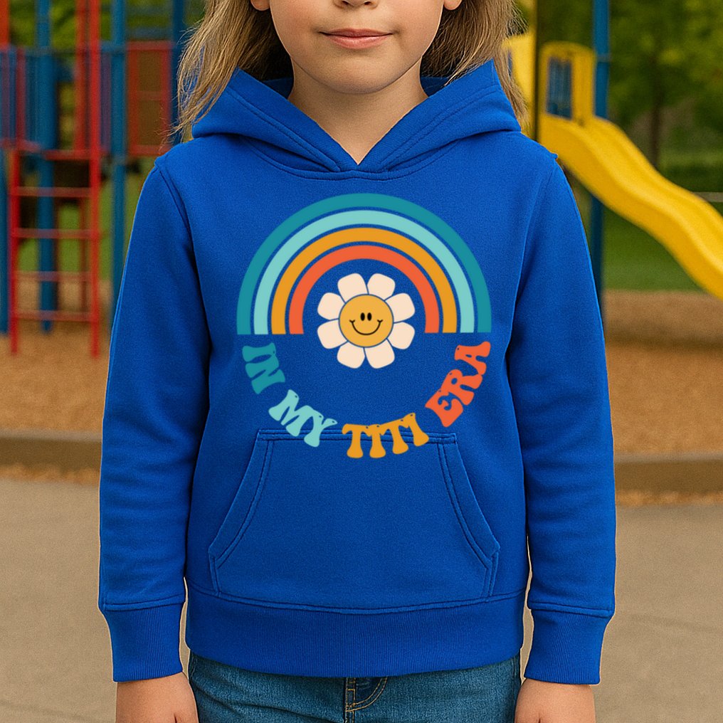 Groovy In My Titi Era Best Aunt Ever Auntie Funny Gift Kids Hoodie