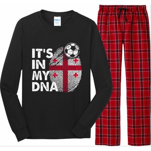 Georgia In My Dna Georgian Flag Team Georgia Long Sleeve Pajama Set