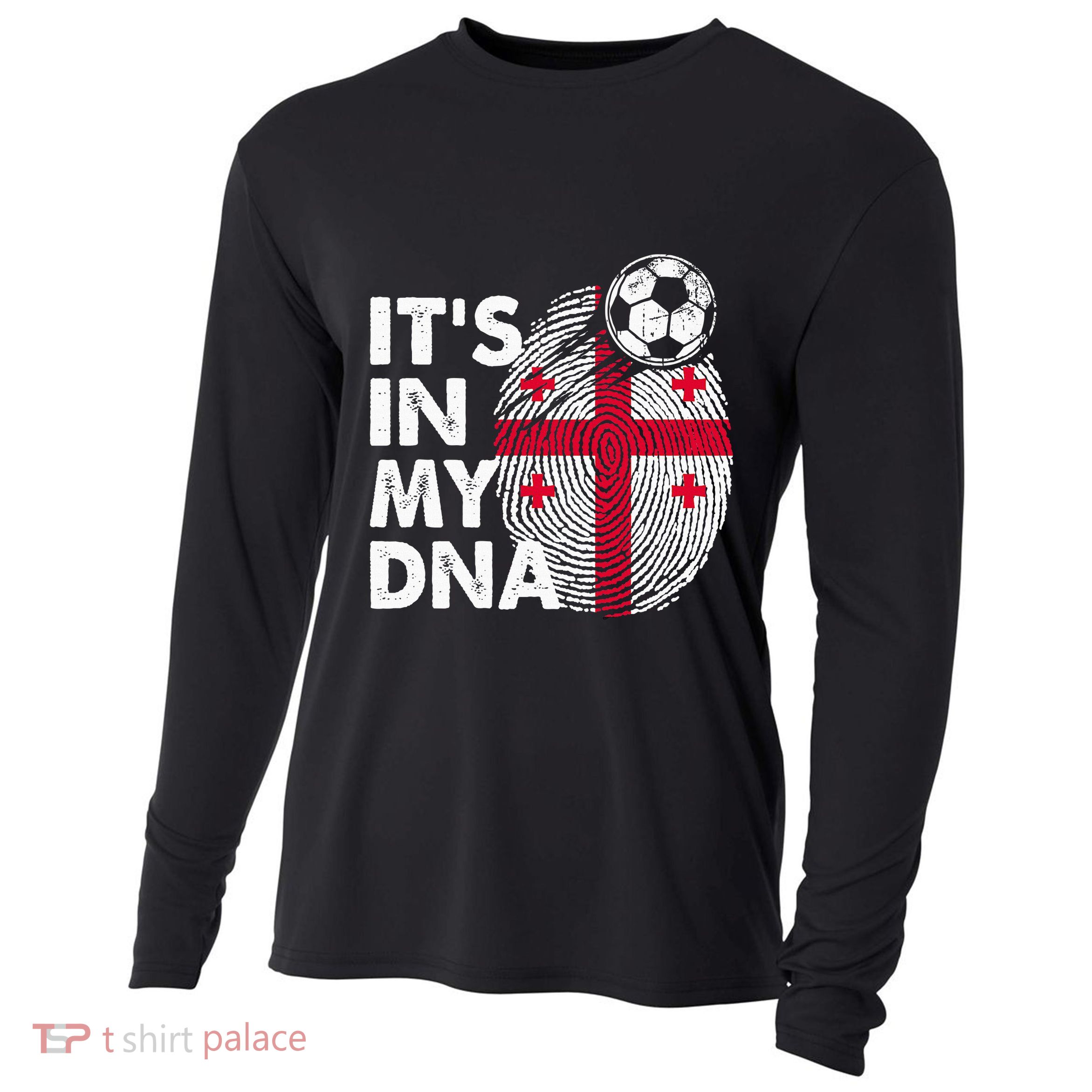 Georgia In My Dna Georgian Flag Team Georgia Cooling Performance Long Sleeve Crew